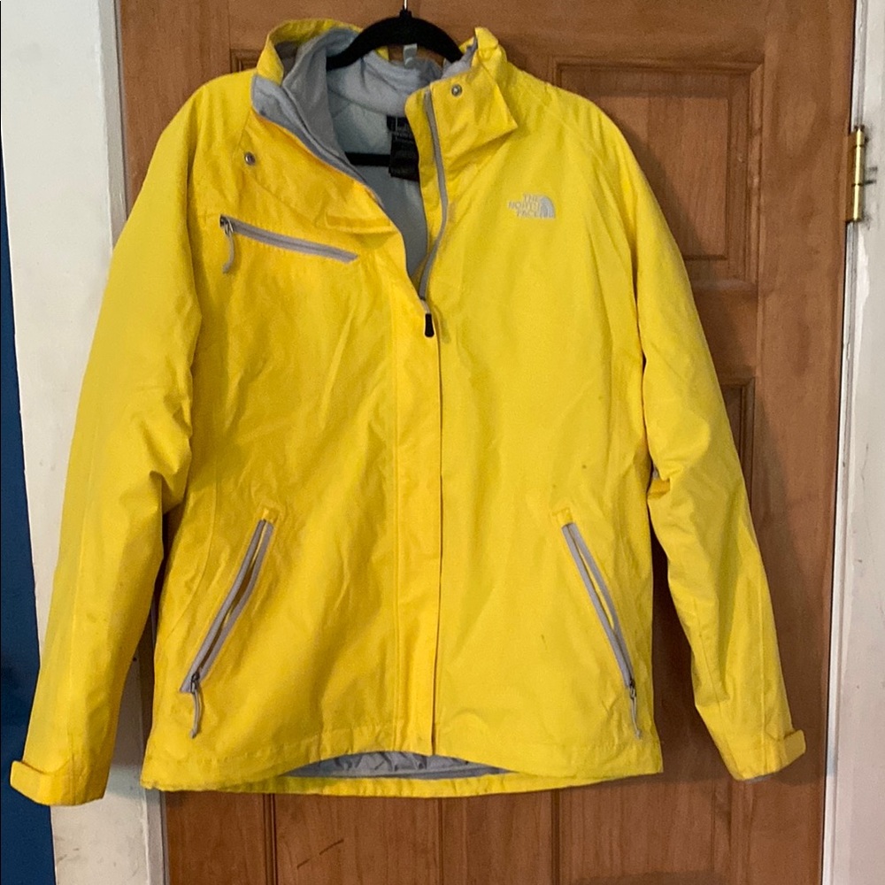 The North Face Vibrant Yellow Jacket with Gray Details